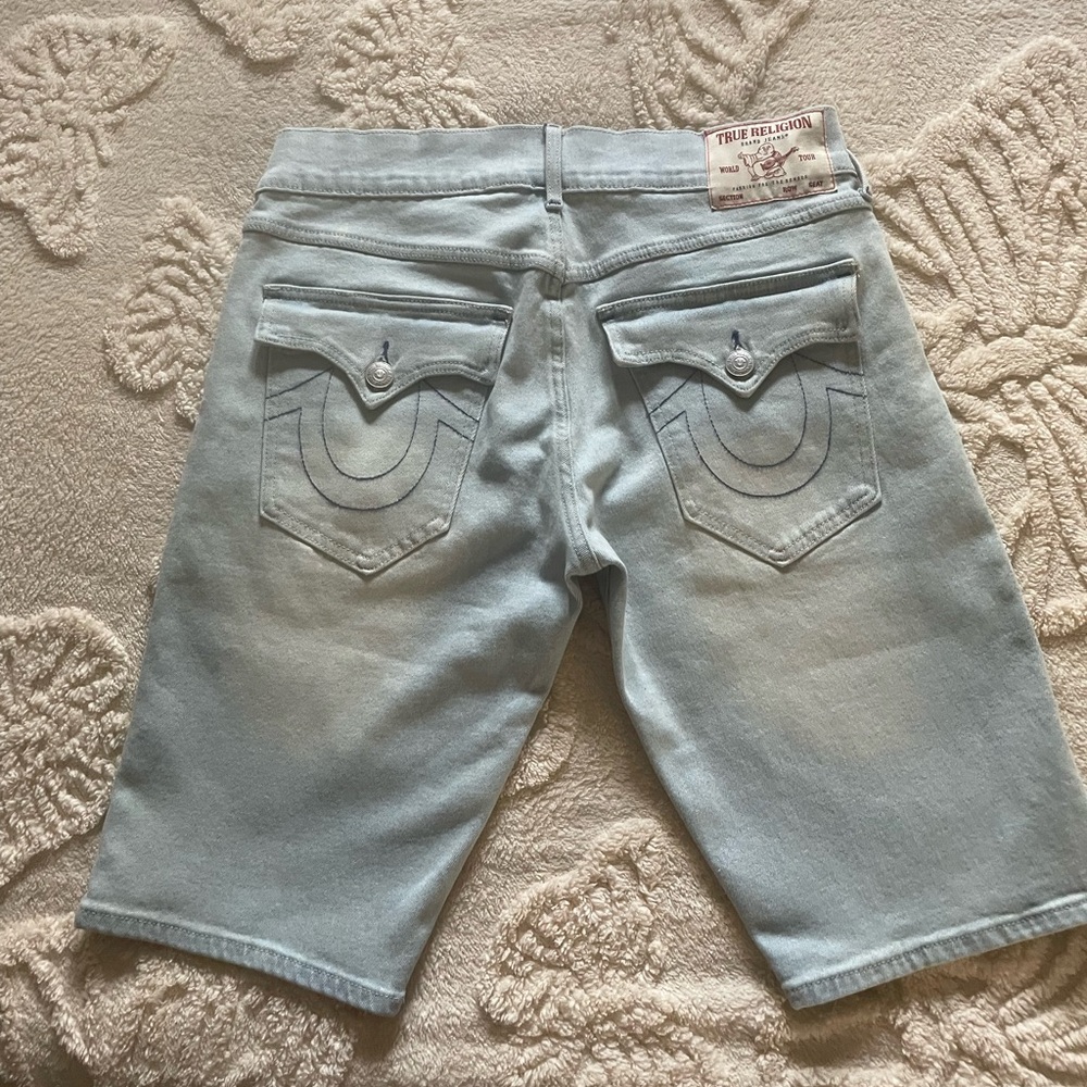 True Religion Light Blue Jean Shorts